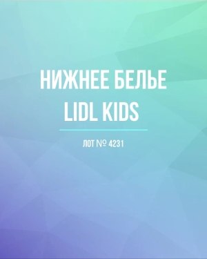 Купить Нижнее белье LIDL Kids#5 кг, ЛОТ №4231 оптом в Воронеже и Воронежской области