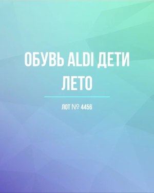 Купить Обувь ALDI дети лето#10 кг, ЛОТ №4456 оптом в Воронеже и Воронежской области